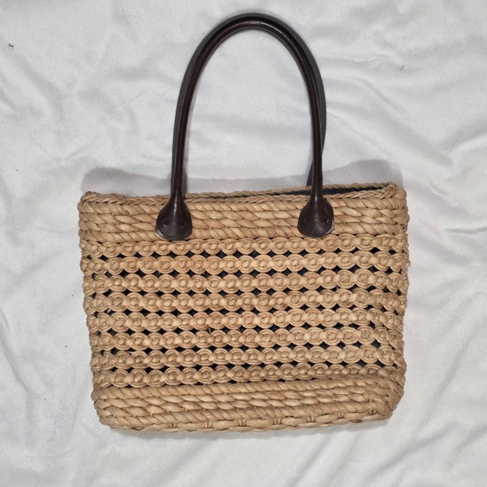 Woven Basket Tote Bag Vintage